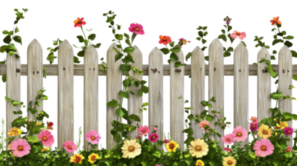 wooden fence and flowers