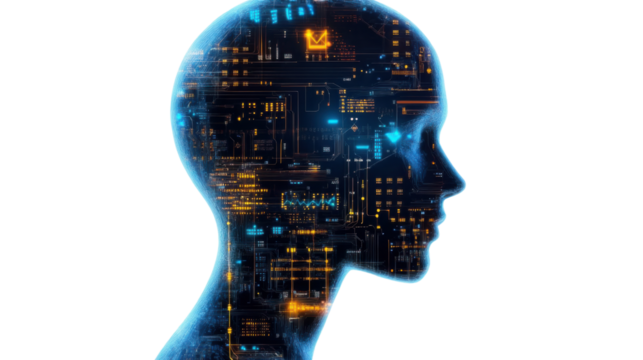 binary code on blue background