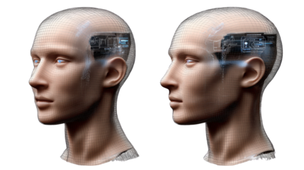 3d rendered illustration of a man in profile