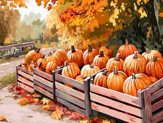 Autumn pumpkin harvest pumpkin farm seasonal photography vibrant nature ground level festive celebration