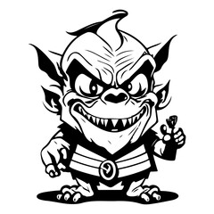 Crafty Goblin Vector Illustration with Potion