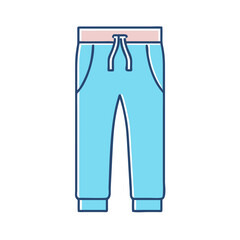 Light Blue Drawstring Jogger Pants Comfortable Casual Wear Athletic Style