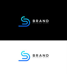 Obraz premium Modern SD, DS Letter Logo Design Brand Identity