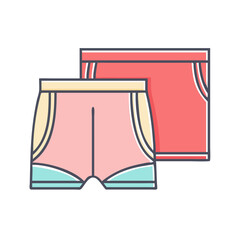 Athletic Shorts Underwear Set Pink and Red Sporty Undergarments Comfortable Breathable Workout Clothes Gym Apparel Activewear Clothing Items