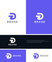 Modern Letter ZD, DZ Logo Design Variations