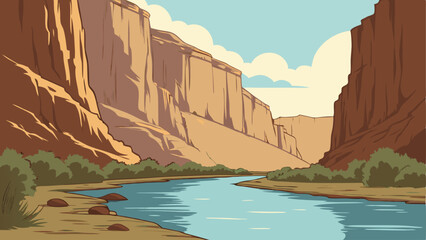 river and mountains