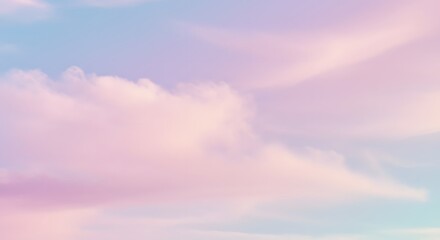 Dreamy Pastel Skies: Soft Pink and Purple Cloudscape