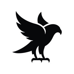 Falcon Bird Silhouette Vector illustration
