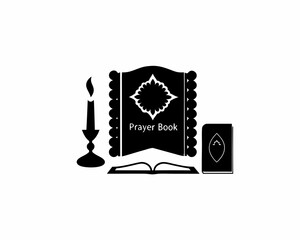 creative silhouette prayer Icon victor illustration