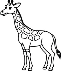 giraffe cartoon isolated on white