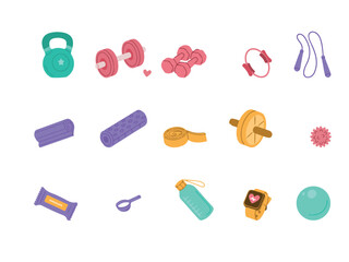 set of GYM icons