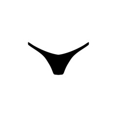 Woman panties silhouette icon vector 