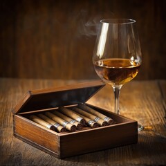 Cigarillos and Brandy: A Still Life Composition
