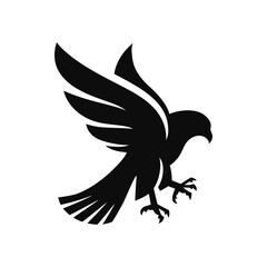 Obraz premium Falcon Bird Silhouette Vector illustration 