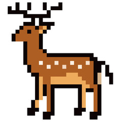 Pixel Art style illustration of animals