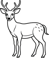 Obraz premium deer vector illustration