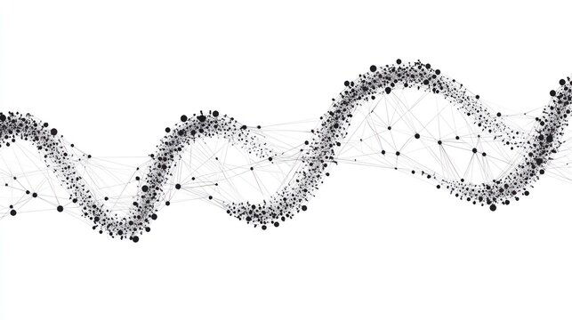 Abstract network data flow, white background, digital connection, website header