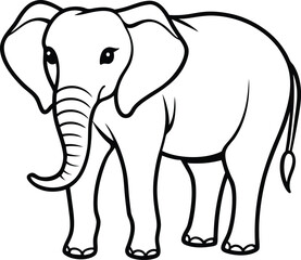 Fototapeta premium elephant cartoon isolated on white