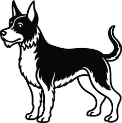 vector illustration of a dog
