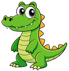 Obraz premium cute cartoon crocodile