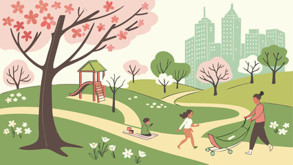 people walking in park