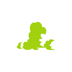 Bad smelling green smoke cloud
