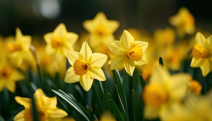 Obraz premium Daffodils in Spring Sunlight