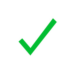 2D green check mark