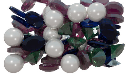 Jewelry gems rain