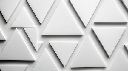Abstract White Triangle Pattern: A Modern Geometric Design