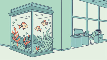 vector illustration of an office building