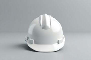 Fototapeta premium White Hard Hat Safety Gear Clean Design