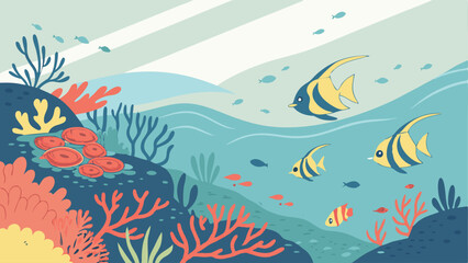 Fototapeta premium underwater world background