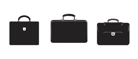 Isolated briefcase collection vector illustration for business and travel