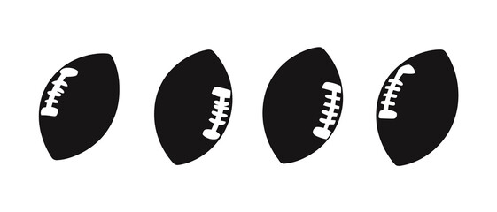 Fototapeta premium Four footballs vector graphic for sports designs and game day illustrations