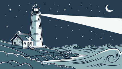 lighthouse in the night