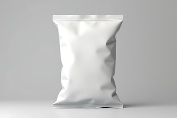 Blank White Pouch Mockup Simple Clean Design
