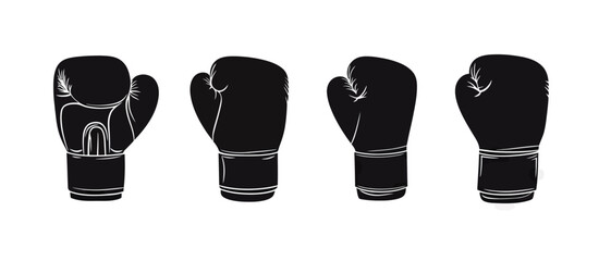 Boxing gloves vector illustration for sport training and equipment design use