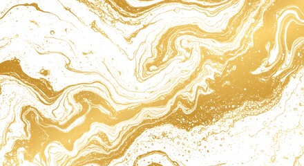 Fototapeta premium Golden Fluidity AI Generated