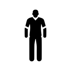 A silhouette vector business man icon illustration design