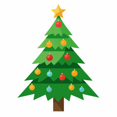 Christmas tree isolated on white background