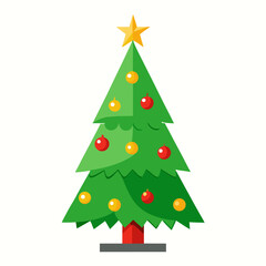 Christmas tree isolated on white background