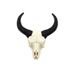 Fototapeta premium Stylish Cow Skull with Black Horns - Home Decor, Wall Art, Western Decor
