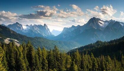 Fototapeta premium Mountains and forests