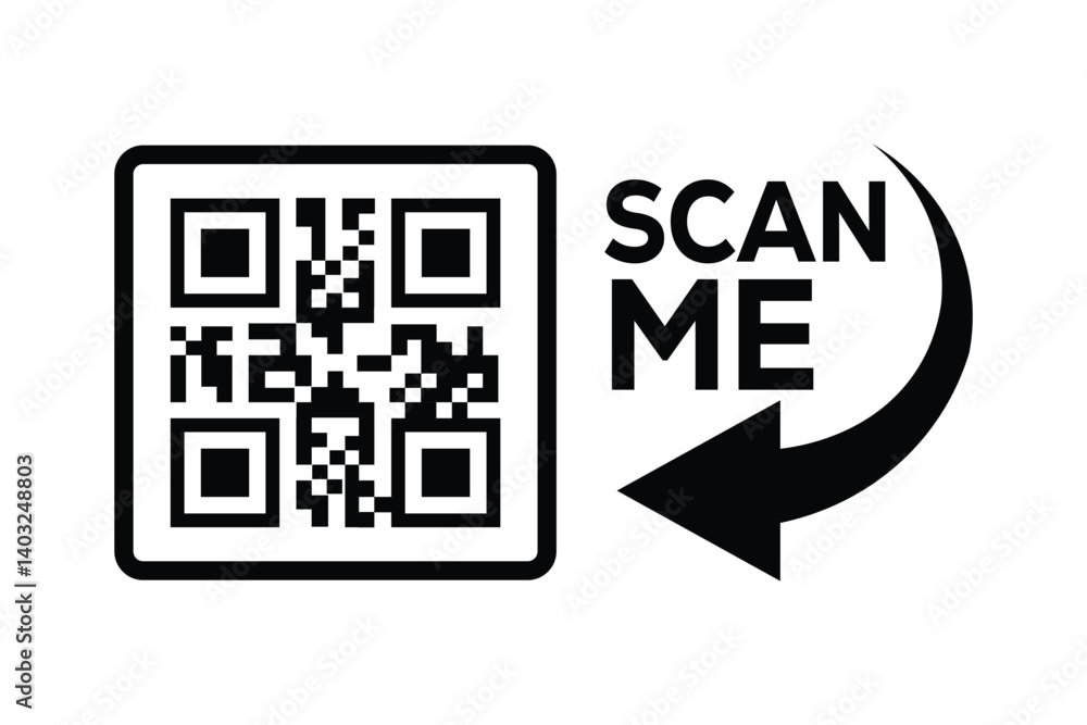 Fototapete qr code scan icon set. scan me frame. qr code scan for smartphone. qr code for mobile app, payment a