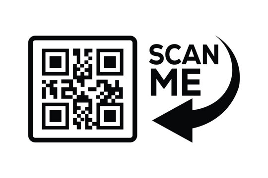 QR code scan icon set. Scan me frame. QR code scan for smartphone. QR code for mobile app, payment and identification. Vector illustration.