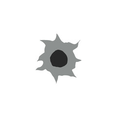 Bullet hole vector illustration 