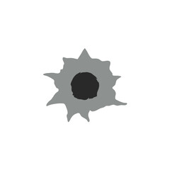 Bullet hole vector illustration 