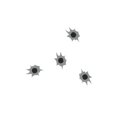 Bullet hole vector illustration 