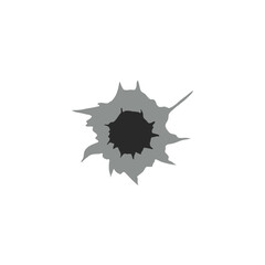 Bullet hole vector illustration 
